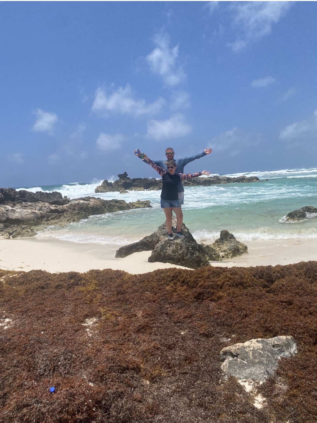 Kara Daigle on a Tropical Beach Adventure Tammy Baker traveling in Santorini, Greece