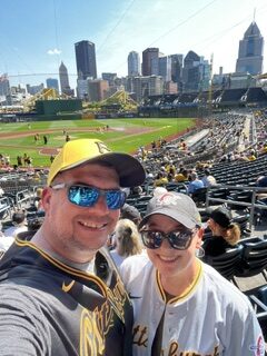 image0 Brian McGee and his wife Wendi attending a baseball game at PNC Park in Pittsburgh